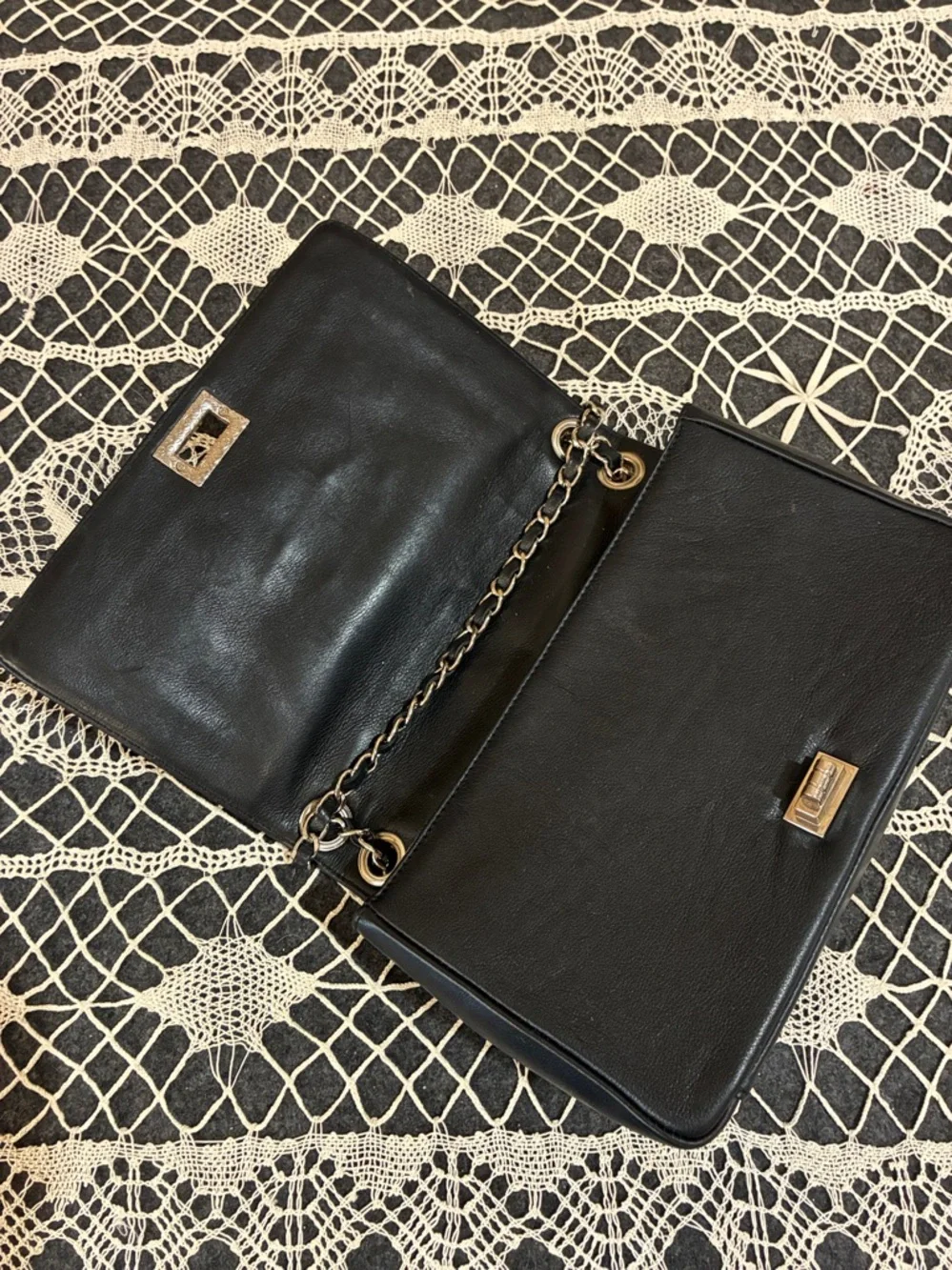 Valentino Alice Black Quilted Leather Crossbody with Chain Strap - Picture 7 of 11